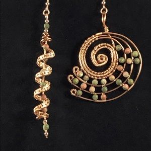 One of kind copper and Unakite Jasper